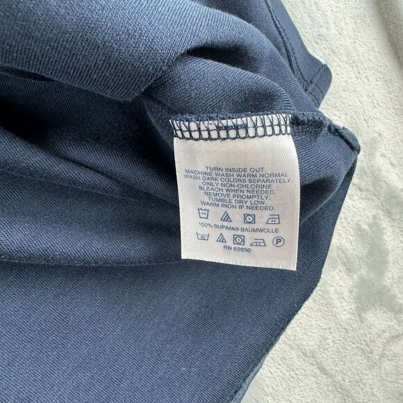 Lands End Shirt Mens XXL Blue Geometric Colorblock Golf Polo Supima Cotton - Picture 9 of 11